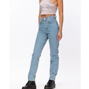 Ragged Priest Women's Jeans Size 30 Straight Leg High Rise Light Wash Bottoms